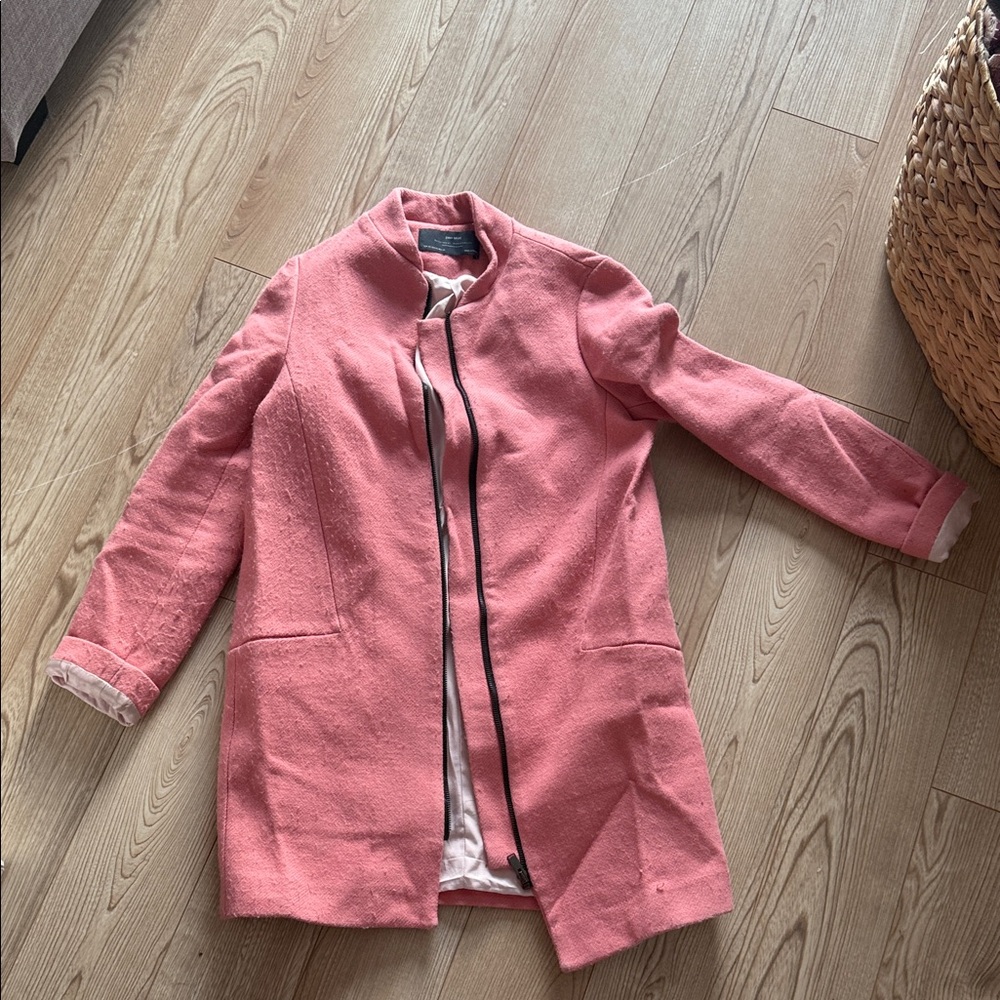 Zara Women's Coral Trench Coat